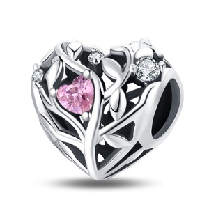 Colgante de latón blanco en forma de corazón, con incrustaciones de circonita, lleno de amor, el regalo perfecto para madres y familiares, joyería para mujer. - Product Image 2