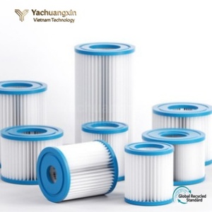 ตลับกรองน้ำ 107 มม. x 95 มม. สีฟ้าด้านบนสีขาวจีบสำหรับการตั้งแคมป์กลางแจ้ง 1 ชิ้น - Product Image 2