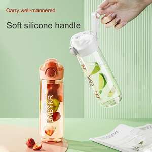 2024 Nuevo Nivel de apariencia alta 600ml Summer Sippy Cup Vaso de plástico sin BPA de gran capacidad con tapa abierta con una tecla - Product Image 4