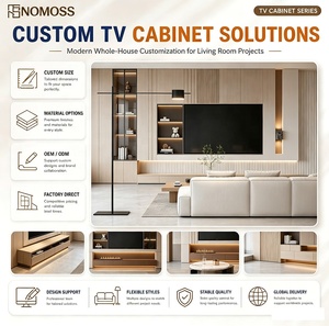 Mobile <span class=keywords><strong>TV</strong></span> in Legno Massello Moderno di Lusso Pronto per l'Acquisto, Mobile <span class=keywords><strong>Porta</strong></span> <span class=keywords><strong>TV</strong></span> in Legno per Soggiorno, Ideale per Progetti di Arredamento a Contratto - Product Image 4
