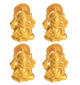 Wholesale Souvenir Gift Mini Southeast Asia Gold <strong>Ganesha</strong> Thailand Buddha <strong>Statue</strong> Indian <strong>Religious</strong> Resin Figurine Sculpture Craft
