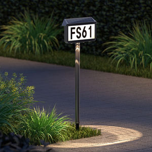 Luci Solari <span class=keywords><strong>a</strong></span> LED da Parete IP65 Impermeabili per Esterni, Insegne con Numeri Civici per Giardino, Targhe per Porte, Angolo di Illuminazione <span class=keywords><strong>a</strong></span> 360° - Product Image 5