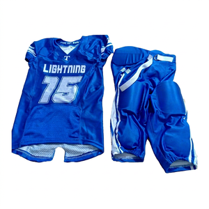 Uniformes de Fútbol Americano Personalizados de Alta Calidad para Adultos, Transpirables, Tallas Grandes, Manga Corta, Sublimados, Impresión 3D - Product Image 1