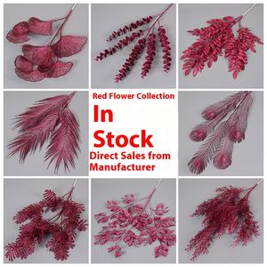 Usine En Gros Bourgogne <span class=keywords><strong>Paris</strong></span> Velours Roses Fleur Artificielle Plante 9 Têtes Simulation De Mariage Hôtel Décoration pour L'obtention Du Diplôme - Product Image 3