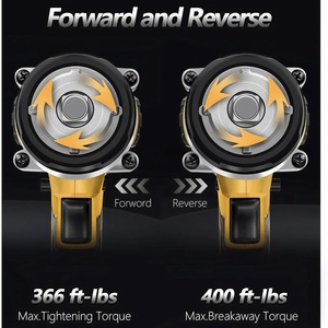 ประแจบลัชเลสไร้สายแรงบิดสูง 1/2 นิ้ว ปืนกระแทกไฟฟ้าสำหรับงานหนัก เครื่องมือช่างสำหรับซ่อมรถยนต์ เปลี่ยนยาง งาน DIY - Product Image 5