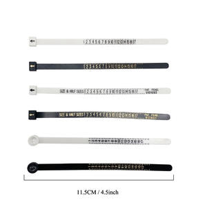 Verstelbare Ons Maat Plastic <span class=keywords><strong>Ring</strong></span> Sizer 1-17 Herbruikbare Vingermeter Met Vergrootglas - Product Image 4