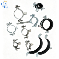 Collier de serrage galvanisé avec revêtement en caoutchouc, anti-vibration et anti-bruit, pour solution d'installation de conduites d'irrigation industrielle