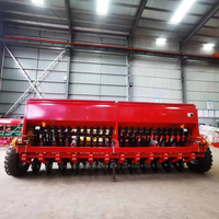 Semoir de blé/orge/luzerne/riz à 24 rangs avec boîte de vitesses intégrée pour tracteur, haute productivité, fertiliseur intégré