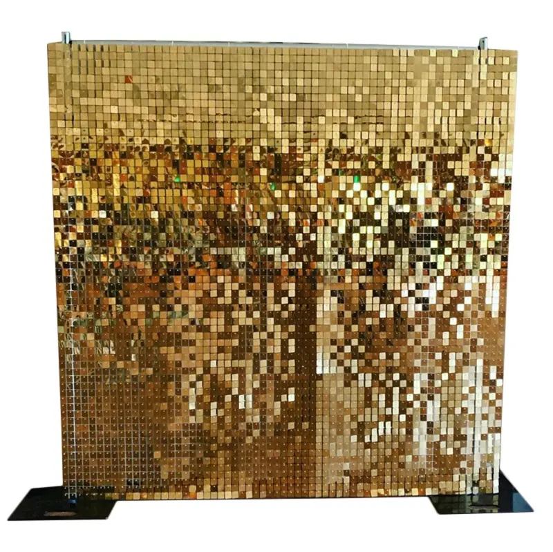 2021 Hot Sale 4D Sequin Shimmering Wind Flapping Wall Panel Backdrop for Wedding Decoration