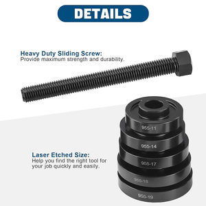 23-teiliges Kohlenstoffstahl FWD Radlager-Presswerkzeug-Set für Vorderrad-Antrieb Lager Ausbau & Einbau mit Gleitschrauben - Product Image 4