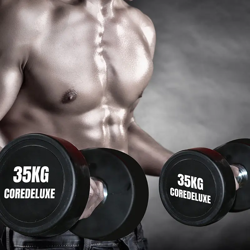 COREDELUXE fitness ve vücut geliştirme spor güvenliği dambıl halter seti erkekler için