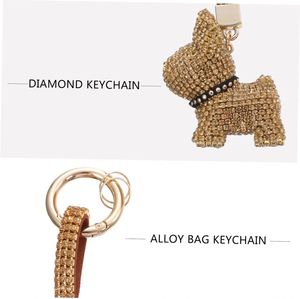 Porte-clés en strass mignon et brillant, ornement à suspendre pour sac à dos, pour les amoureux des chiens, design enfantin, petit cadeau, décoration de porte-clés de voiture - Product Image 2