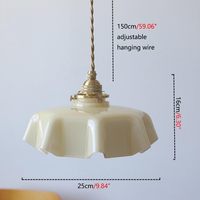 Lampes suspendues en forme de fleur en verre blanc laiteux et en laiton SIMIG pour îlot de cuisine, restaurant, salle à manger, lustre
