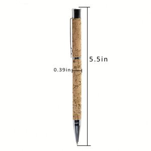 Stylo bille créatif en liège et métal, écologique, personnalisable avec logo, durable, idéal pour cadeaux promotionnels – Meilleures ventes - Product Image 2