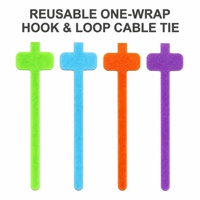 Attaches-câbles auto-adhésifs en nylon à boucles et crochets en forme de T, réutilisables pour la gestion des câbles de chargeurs, écouteurs, câbles USB
