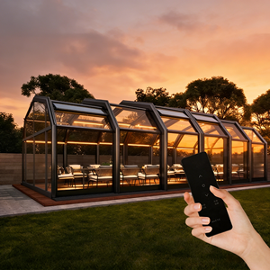 Terraza Móvil Retráctil de Aluminio, Sala Exterior Móvil de Aleación de Aluminio, Sala de Vidrio Plegable - Product Image 6