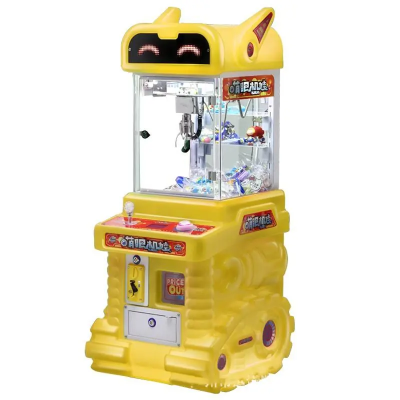गर्म बिक्री आकर्षक पुरस्कार गुड़िया आर्केड क्लॉ वेंडिंग मशीन सिक्का संचालित मिनी खिलौना क्लॉ मशीन बिल के साथ