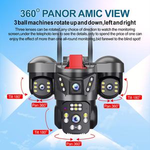 Caméra réseau ZCVision V380PRO à triple objectif, carte Micro SD et stockage cloud, caméras de vidéosurveillance AOV <span class=keywords><strong>4G</strong></span>/WIFI, caméra solaire - Product Image 6