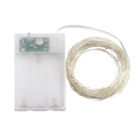 Guirlande lumineuse LED à piles avec télécommande, fil de cuivre, pour décoration murale de chambre, mariage, sapin de Noël