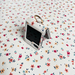 Para Find N3 Flip Huawei P50 Pocket 2 Vivo X <span class=keywords><strong>Samsung</strong></span> Z Flip 5 <span class=keywords><strong>Razr</strong></span> 40 Funda protectora de pantalla ultra plegable Soporte de anillo floral - Product Image 2