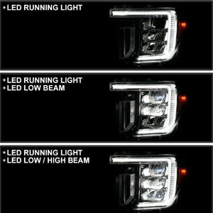 Remplacement du phare avant côté conducteur pour GMC Sierra <span class=keywords><strong>2500</strong></span> 3500 <span class=keywords><strong>HD</strong></span> 2020 2021 2022 <span class=keywords><strong>2023</strong></span> avec signal halogène LED - Product Image 4