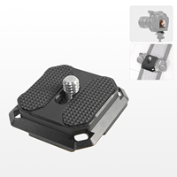 Piastra a Sgancio Rapido Universale con Vite da 1/4" Compatibile Arca-Swiss, Piastra QR Scorrevole per Fotocamera DSLR, Mini Treppiede e Testa a Sfera