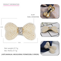 Haut de gamme perle strass femmes cheveux accessoires nœud papillon forme français Barrette pince mariage mariée cheveux Barrette pince