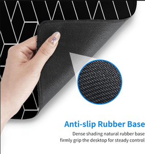 Tapis de souris XL noir et blanc, adapté aux ordinateurs de jeu, tapis de clavier, travail, maison, bureau, 31,5 <span class=keywords><strong>x</strong></span> 11,8 pouces. - Product Image 3