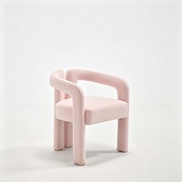 Chaise de salle à manger ergonomique moderne en velours, fauteuil d'appoint rembourré avec structure en bois massif pour la maison, l'école, l'hôtel et l'appartement