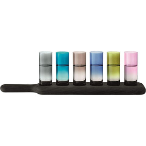 Paddle Vodka Set Cores Sortidas Mouthblown Handmade 2 oz Shot <span class=keywords><strong>Glass</strong></span> - Product Image 1