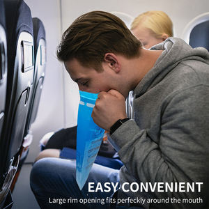 Sac de maladie à fermeture à joint rapide pour le voyage en tournée Sac d'émèse absorbant le vomi pour l'utilisation en tournée Sac d'émèse sans latex pour les voyages en bus - Product Image 3