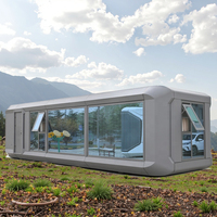 Nouvelle Maison Conteneur Préfabriquée Populaire à 2 Chambres, Écologique, Résistante au Feu, Design Cubique, Salle de Bain Blanc Mat