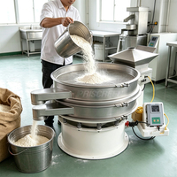 Machine de tamisage vibrant rotatif à ultrasons haute fréquence pour riz, manioc, farine et café - Prix compétitif