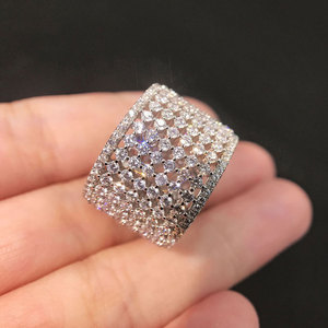 Anello Cavo con Zirconi Incastonati per Donne, Gioiello Elegante in Rame, Regalo Quotidiano alla Moda - Product Image 4