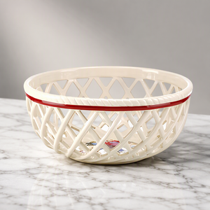 Cesto Portaoggetti <span class=keywords><strong>in</strong></span> <span class=keywords><strong>Ceramica</strong></span> Intrecciata, Cestini Artigianali per Pane e Frutta - Product Image 4