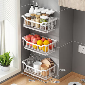 Évier de cuisine mural à 2 niveaux, passoire pliable pour le stockage des fruits et légumes, panier de lavage et d'égouttage organisé Avec <span class=keywords><strong>bac</strong></span> à eau - Product Image 2