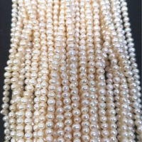 Perles de pomme de terre d'eau douce naturelles de 4 mm à 4,5 mm, perles semi-finies, accessoires de bijoux DIY, vente en gros