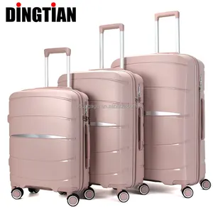 suitcase on wheels soft luggage hard shell rolling travel carry on import small luxury luggage set with tsa lock pp luggage