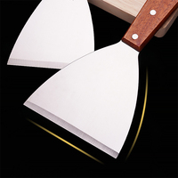 Pas cher prix 201 matériel métal plaque chauffante grattoir spatules Pizza Triangle pelle outils de cuisson inoxydable gril spatule