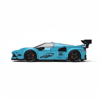 Set de Construcción de Superauto Serie Contenedor, Modelo Clásico de Coche de Carreras Modificado, Juguete de Ensamblaje DIY, Coleccionable para Exhibición 8856