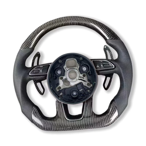 Volant en fibre de carbone pour <span class=keywords><strong>Audi</strong></span> B9 A3 A4 A5 RS3 RS4 RS5 S3 S4 S5 A6 A8 Q5 Q7 R8 TT Mk2 Mk3 8N RS TT R8 S6 RS7 B8.5 B8 - Product Image 3