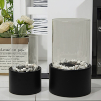 Cheminée d'alcool portable de grande taille pour table, foyer bioéthanol sans conduit, autoportant, pour salon, hôtel, décoration de mariage, cadeau