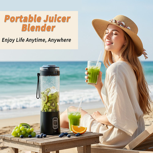 Licuadora Eléctrica Portátil Recargable <span class=keywords><strong>de</strong></span> Alta Potencia con Batería USB para Smoothies, Vaso Mezclador <span class=keywords><strong>de</strong></span> Proteínas para Uso <span class=keywords><strong>en</strong></span> <span class=keywords><strong>Casa</strong></span>, Auto y Aire Libre - Product Image 1