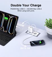 Chargeur USB C 50W 5 ports Chargeur multiple Charge rapide Bloc de charge double port Adaptateur secteur QC Prise murale Alimentation USB C