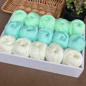 Lot de 15 pelotes de fil pour bébé de 750g, 3 couleurs mélangées, fil à crocheter en laine protéinée de soie pour tricot à la main, pulls, bonnets, chaussures et projets DIY pour bébés - Product Image 4