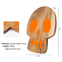Nouveauté : Planche à dessert en bois et résine MICHULIN Yangjiang, motif citrouille, crâne et fantôme, pour snacks et décoration de table