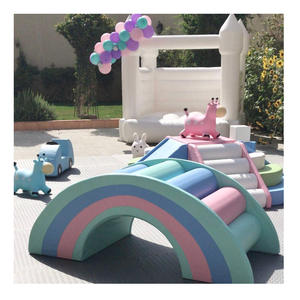 <span class=keywords><strong>Pas</strong></span> <span class=keywords><strong>cher</strong></span> rose pastel rose doux jeu tunnel pont aire intérieure jeu souple moderne enfant grimpeur location fête ensemble bébé doux jouer - Product Image 1
