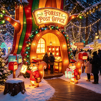 Komplettlösungen für Weihnachtsbeleuchtungsparks, Maßgefertigte Santa-Laterneninstallationen für Festliche Beleuchtung von Sehenswürdigkeiten