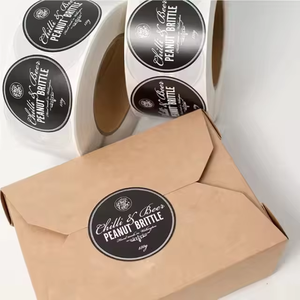 Etiqueta circular para cocina, logotipo personalizado, etiqueta de papel para alimentos, caja de Hamburgo, embalaje impermeable, pegatina para restaurante de <span class=keywords><strong>hamburguesas</strong></span> para pequeñas empresas - Product Image 5