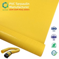 Rouleaux de bâche enduite de PVC renforcée anti-déchirure 550GSM en tissu polyester enduit de PVC pour conduits d'air